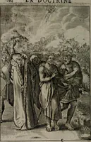 An illustration from La doctrine des moeurs : qui represente en cent tableaux la différence des passions, et enseigne la manière de parvenir à la sagesse universelle (1688)
