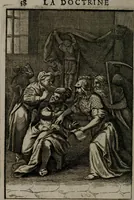 An illustration from La doctrine des moeurs : qui represente en cent tableaux la différence des passions, et enseigne la manière de parvenir à la sagesse universelle (1688)