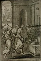 An illustration from La doctrine des moeurs : qui represente en cent tableaux la différence des passions, et enseigne la manière de parvenir à la sagesse universelle (1688)