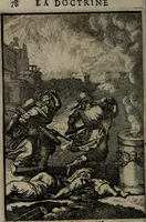 An illustration from La doctrine des moeurs : qui represente en cent tableaux la différence des passions, et enseigne la manière de parvenir à la sagesse universelle (1688)