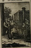 An illustration from La doctrine des moeurs : qui represente en cent tableaux la différence des passions, et enseigne la manière de parvenir à la sagesse universelle (1688)
