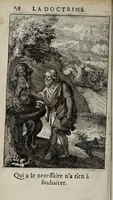 Picture 19 of 58 from La doctrine des moeurs : ou sont representés en cent tableaux la difference des passions, qui enseignent la maniere de parvenir a la sagesse universelle (1682), leaf 138