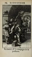 Picture 24 of 58 from La doctrine des moeurs : ou sont representés en cent tableaux la difference des passions, qui enseignent la maniere de parvenir a la sagesse universelle (1682), leaf 186