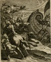 An illustration from La doctrine des moeurs : tiree de la philosophie des stoiques: representee en cent tableaux. Et expliquee en cent discours pour l'instruction de la ieunesse. Au Roy (1646)