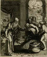 An illustration from La doctrine des moeurs : tiree de la philosophie des stoiques: representee en cent tableaux. Et expliquee en cent discours pour l'instruction de la ieunesse. Au Roy (1646)