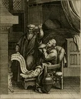 Picture 100 of 199 from La doctrine des moeurs : tiree de la philosophie des stoiques: representee en cent tableaux. Et expliquee en cent discours pour l'instruction de la ieunesse. Au Roy (1646), leaf 124