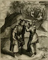 An illustration from La doctrine des moeurs : tiree de la philosophie des stoiques: representee en cent tableaux. Et expliquee en cent discours pour l'instruction de la ieunesse. Au Roy (1646)