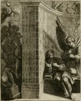 An illustration from La doctrine des moeurs : tiree de la philosophie des stoiques: representee en cent tableaux. Et expliquee en cent discours pour l'instruction de la ieunesse. Au Roy (1646)