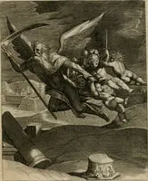 An illustration from La doctrine des moeurs : tiree de la philosophie des stoiques: representee en cent tableaux. Et expliquee en cent discours pour l'instruction de la ieunesse. Au Roy (1646)