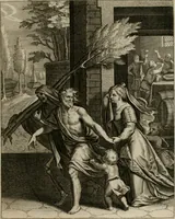 An illustration from La doctrine des moeurs : tiree de la philosophie des stoiques: representee en cent tableaux. Et expliquee en cent discours pour l'instruction de la ieunesse. Au Roy (1646)