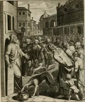 An illustration from La doctrine des moeurs : tiree de la philosophie des stoiques: representee en cent tableaux. Et expliquee en cent discours pour l'instruction de la ieunesse. Au Roy (1646)