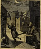 An illustration from La doctrine des moevrs, tiree de la philosophie des stoiques, representee en cent tableavx et expliqvee en cent discovrs pour l'instruction de la ieunesse (1646)