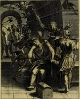 Picture 88 of 208 from La doctrine des moevrs, tiree de la philosophie des stoiques, representee en cent tableavx et expliqvee en cent discovrs pour l'instruction de la ieunesse (1646), leaf 112
