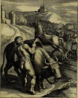 Picture 130 of 208 from La doctrine des moevrs, tiree de la philosophie des stoiques, representee en cent tableavx et expliqvee en cent discovrs pour l'instruction de la ieunesse (1646), leaf 156