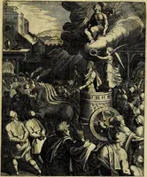 Picture 154 of 208 from La doctrine des moevrs, tiree de la philosophie des stoiques, representee en cent tableavx et expliqvee en cent discovrs pour l'instruction de la ieunesse (1646), leaf 180