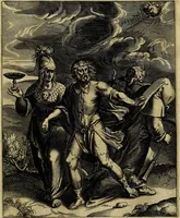 Picture 162 of 208 from La doctrine des moevrs, tiree de la philosophie des stoiques, representee en cent tableavx et expliqvee en cent discovrs pour l'instruction de la ieunesse (1646), leaf 190