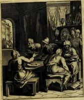 Picture 164 of 208 from La doctrine des moevrs, tiree de la philosophie des stoiques, representee en cent tableavx et expliqvee en cent discovrs pour l'instruction de la ieunesse (1646), leaf 192