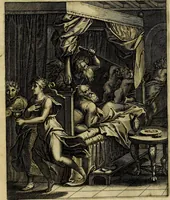 Picture 179 of 208 from La doctrine des moevrs, tiree de la philosophie des stoiques, representee en cent tableavx et expliqvee en cent discovrs pour l'instruction de la ieunesse (1646), leaf 208