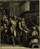 Picture 33 of 208 from La doctrine des moevrs, tiree de la philosophie des stoiques, representee en cent tableavx et expliqvee en cent discovrs pour l'instruction de la ieunesse (1646), leaf 54