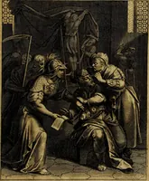 Picture 37 of 208 from La doctrine des moevrs, tiree de la philosophie des stoiques, representee en cent tableavx et expliqvee en cent discovrs pour l'instruction de la ieunesse (1646), leaf 58
