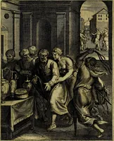 An illustration from La doctrine des moevrs, tiree de la philosophie des stoiques, representee en cent tableavx et expliqvee en cent discovrs pour l'instruction de la ieunesse (1646)