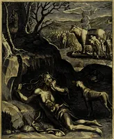 Picture 65 of 208 from La doctrine des moevrs, tiree de la philosophie des stoiques, representee en cent tableavx et expliqvee en cent discovrs pour l'instruction de la ieunesse (1646), leaf 86