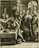 Picture 98 of 209 from La doctrine des murs, tiree de la philosophie des stoiques, representee en cent tableaux et expliquee en cent discours pour l'instruction de la ieunesse (1646), leaf 128