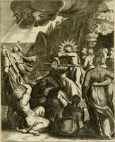 An illustration from La doctrine des murs, tiree de la philosophie des stoiques, representee en cent tableaux et expliquee en cent discours pour l'instruction de la ieunesse (1646)