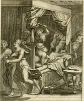 Picture 179 of 209 from La doctrine des murs, tiree de la philosophie des stoiques, representee en cent tableaux et expliquee en cent discours pour l'instruction de la ieunesse (1646), leaf 214