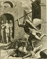 Picture 181 of 209 from La doctrine des murs, tiree de la philosophie des stoiques, representee en cent tableaux et expliquee en cent discours pour l'instruction de la ieunesse (1646), leaf 216
