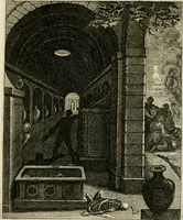 An illustration from La doctrine des murs, tiree de la philosophie des stoiques, representee en cent tableaux et expliquee en cent discours pour l'instruction de la ieunesse (1646)
