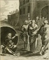 Picture 36 of 209 from La doctrine des murs, tiree de la philosophie des stoiques, representee en cent tableaux et expliquee en cent discours pour l'instruction de la ieunesse (1646), leaf 62