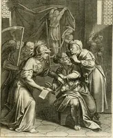 Picture 38 of 209 from La doctrine des murs, tiree de la philosophie des stoiques, representee en cent tableaux et expliquee en cent discours pour l'instruction de la ieunesse (1646), leaf 64