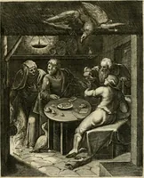 Picture 70 of 209 from La doctrine des murs, tiree de la philosophie des stoiques, representee en cent tableaux et expliquee en cent discours pour l'instruction de la ieunesse (1646), leaf 98