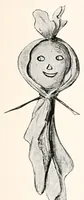 An illustration from Lady Hollyhock and her friends : a book of nature dolls and others (1917)