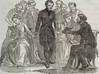 An illustration from La esistenza e spiritualità dell' anima distinta dallo spirito sensitivo prodotto del meccanismo organico contro i materialisti fatta rilevare in più fasi di mesmerica lucidità mediante una trentina di pubbliche gratuite accademie offerte dal mesmerista prof: (1855)