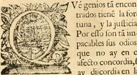 An illustration from La estrella de Lima convertida en sol sobre sus tres coronas, el b. Toribio Alfonso Mogrobexo, su segundo arzobispo: celebrado con epitalamios sacros y solemnes cultos, por su esposa la Santa Iglesia Metropolitana de Lima , al activo y soberano influxo del exmo. e illmo. señor doct. d. Melchor de Liñan y Cisneros ... : descripcion sacro politica de las grandezas de la ciudad de Lima, y compendio historico eclesiastico de su Santa Iglesia Metropolitana (1688)