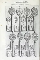 Picture 39 of 94 from La fidelle ouverture de l'art de serrurier : ou l'on void les principaulx preceptes, desseings [sic] et figures touchant les experiences et operations manuelles dudict art : ensemble vn petit traicté de diverses trempes, le tout (1627), leaf 92