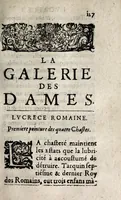 An illustration from La galerie ou les tableaux des dames illustres (1642)