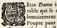 An illustration from La galerie ou les tableaux des dames illustres (1642)
