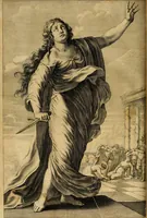 An illustration from La gallerie des femmes fortes (1647)
