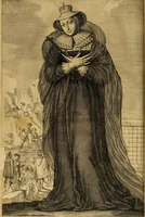 An illustration from La gallerie des femmes fortes (1647)