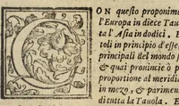 An illustration from La geografia di Claudio Tolomeo Alessandrino (1574)
