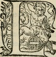An illustration from La geomance dv Seigneur Christofe de Cattan, gentilhomme Geneuoys. Liure non moins plaisant & recreatif. Auec la roüe de Pythagoras (1558)