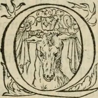 An illustration from La geomance dv Seigneur Christofe de Cattan, gentilhomme Geneuoys. Liure non moins plaisant & recreatif. Auec la roüe de Pythagoras (1558)