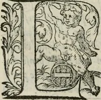 An illustration from La geomance dv Seigneur Christofe de Cattan, gentilhomme Geneuoys. Liure non moins plaisant & recreatif. Auec la roüe de Pythagoras (1558)