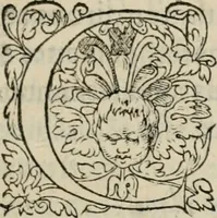 An illustration from La geomance dv Seigneur Christofe de Cattan, gentilhomme Geneuoys. Liure non moins plaisant & recreatif. Auec la roüe de Pythagoras (1558)