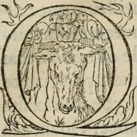 An illustration from La geomance dv Seigneur Christofe de Cattan, gentilhomme Geneuoys. Liure non moins plaisant & recreatif. Auec la roüe de Pythagoras (1558)