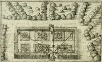 An illustration from La geometrie; ou, Mesure des lignes droittes esloignees par le quarrè geometrique (1643)