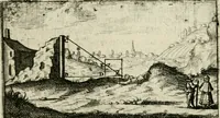 An illustration from La geometrie; ou, Mesure des lignes droittes esloignees par le quarrè geometrique (1643)